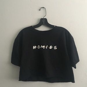 HOMIES Cropped Short Sleeve Tee Shirt